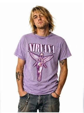 Nirvana Shirt L Grunge Purple